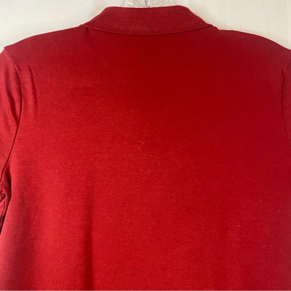 CROFT & BARROW® Essential Classic Short Sleeve Collared Shirt Red Size Small - Picture 9 of 13